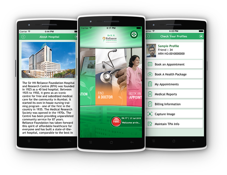 Reliance Foundation Hospital Mobile Application